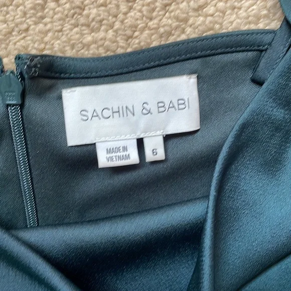BHLDN Sachin & Babi Dark Green Cali Dress - Picture 7 of 9